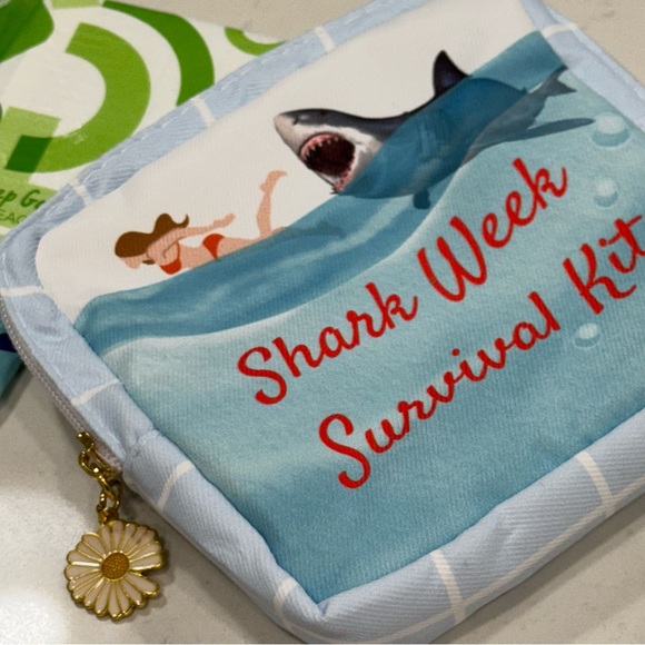 Shark Week Survival Kit Cosmetic Bag - Blue - Picture 3 of 10